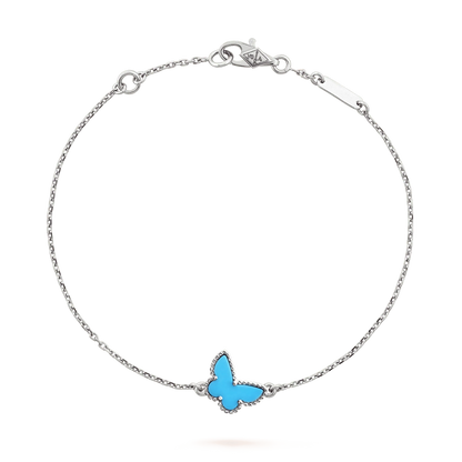 [NOBLE AURA]BUTTERFLY TURQUOISE BUTTERFLY BRACELET SILVER