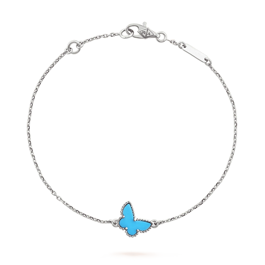 [NOBLE AURA]BUTTERFLY TURQUOISE BUTTERFLY BRACELET SILVER