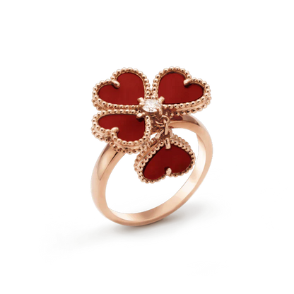 [NOBLE AURA]SWEET CLOVER CARNELIAN RING