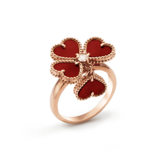 [NOBLE AURA]SWEET CLOVER CARNELIAN RING