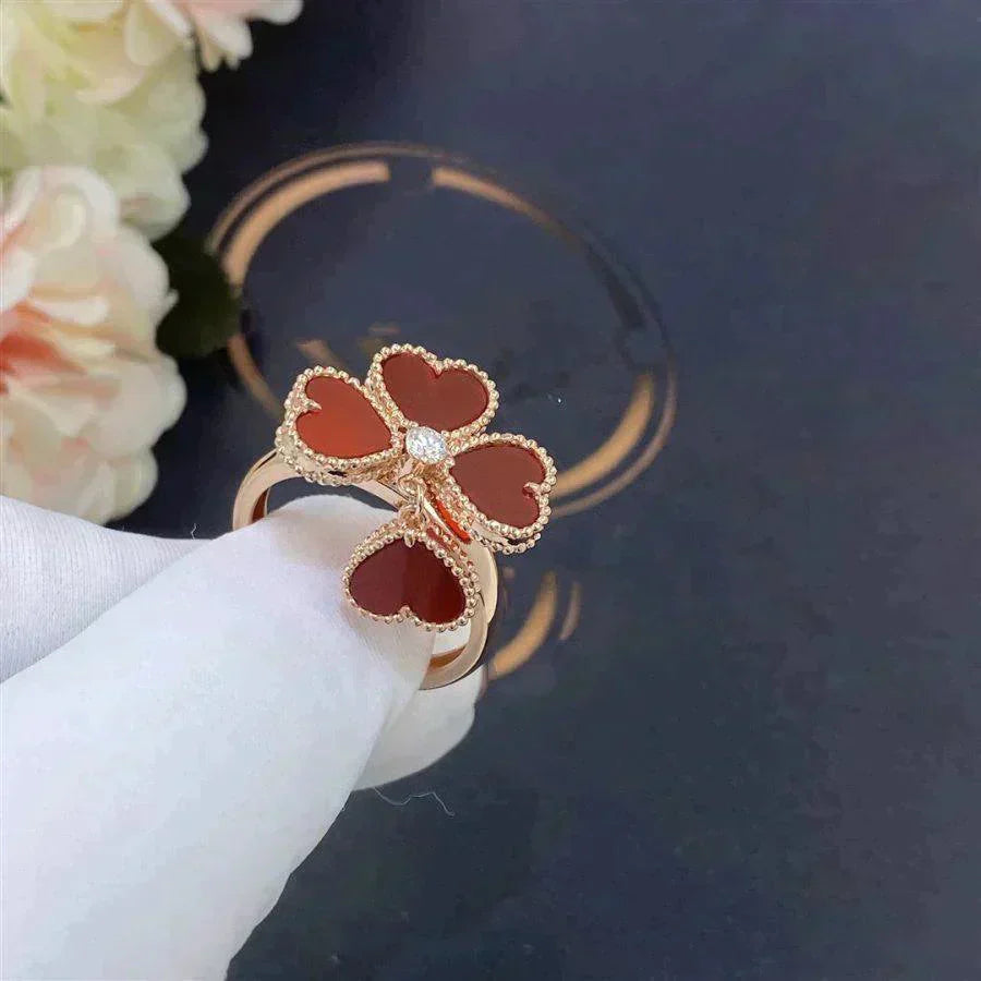 [NOBLE AURA]SWEET CLOVER CARNELIAN RING