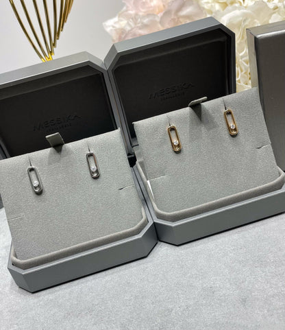 [NOBLE AURA]MOVE UNO SMALL 1 DIAMOND EARRINGS