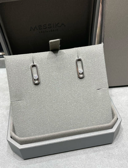 [NOBLE AURA]MOVE UNO SMALL 1 DIAMOND EARRINGS