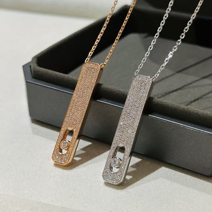 [NOBLE AURA]MY FIRST DIAMOND PAVED NECKLACE