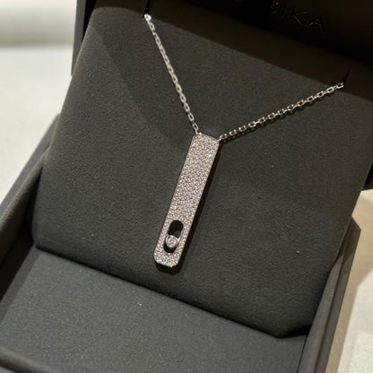 [NOBLE AURA]MY FIRST DIAMOND PAVED NECKLACE