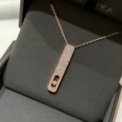 [NOBLE AURA]MY FIRST DIAMOND PAVED NECKLACE