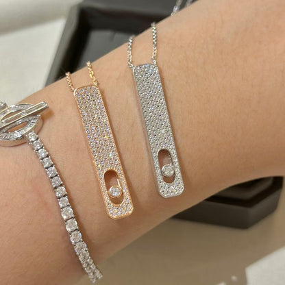 [NOBLE AURA]MY FIRST DIAMOND PAVED NECKLACE