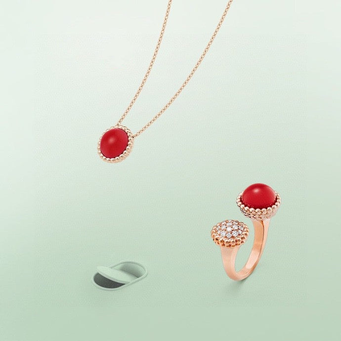 [NOBLE AURA]PERLEE COULEURS DIAMOND ROSE GOLD BETWEEN THE FINGER RING