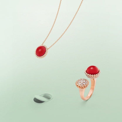 [NOBLE AURA]PERLEE COULEURS DIAMOND ROSE GOLD BETWEEN THE FINGER RING