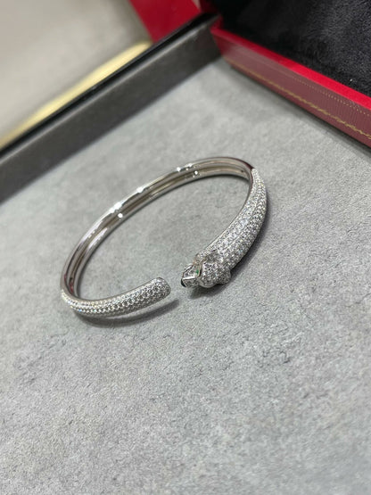 [NOBLE AURA]PANTHERE FULL DIAMOND OPEN BRACELET