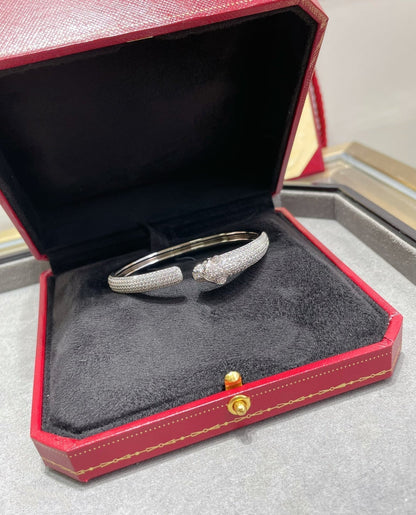 [NOBLE AURA]PANTHERE FULL DIAMOND OPEN BRACELET