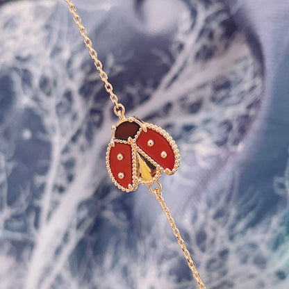 [NOBLE AURA]LUCKY SPRING 1 MOTIF PINK GOLD BRACELET