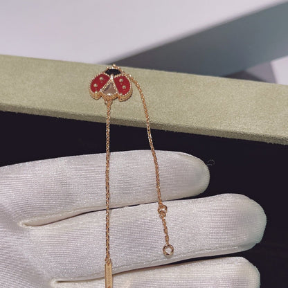 [NOBLE AURA]LUCKY SPRING 1 MOTIF PINK GOLD BRACELET