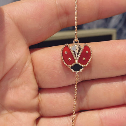 [NOBLE AURA]LUCKY SPRING 1 MOTIF PINK GOLD BRACELET