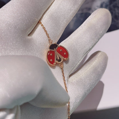 [NOBLE AURA]LUCKY SPRING 1 MOTIF PINK GOLD BRACELET