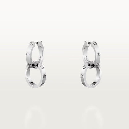 [NOBLE AURA] LOVE 3.3MM DANGLE EARRINGS