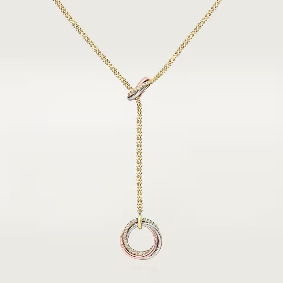 [NOBLE AURA] TRINITY DIAMONDS NECKLACE