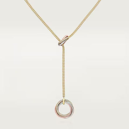 [NOBLE AURA] TRINITY DIAMONDS NECKLACE