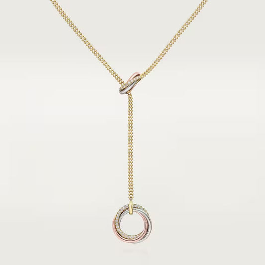 [NOBLE AURA] TRINITY DIAMONDS NECKLACE
