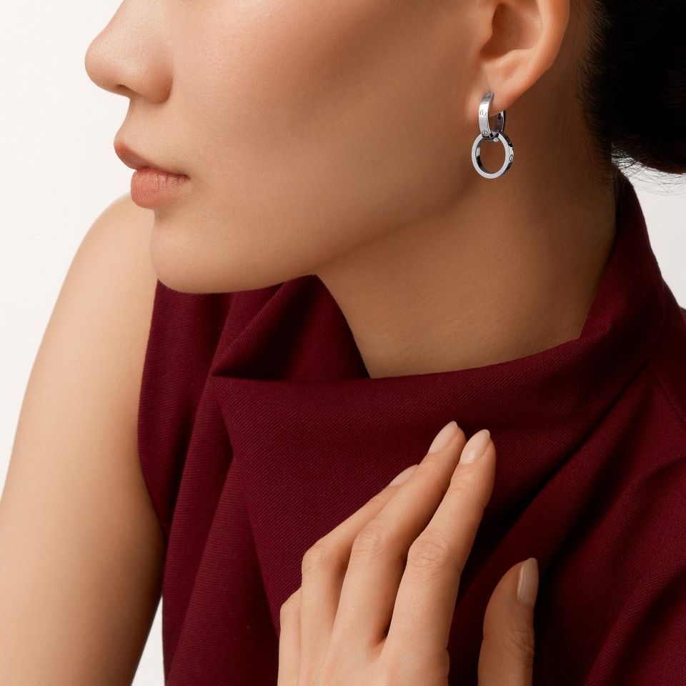 [NOBLE AURA] LOVE 3.3MM DANGLE EARRINGS