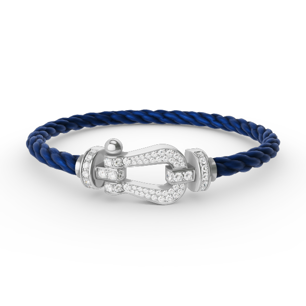 [NOBLE AURA]FORCE LARGE HORSESHOE FULL DIAMOND BRACELET SILVER