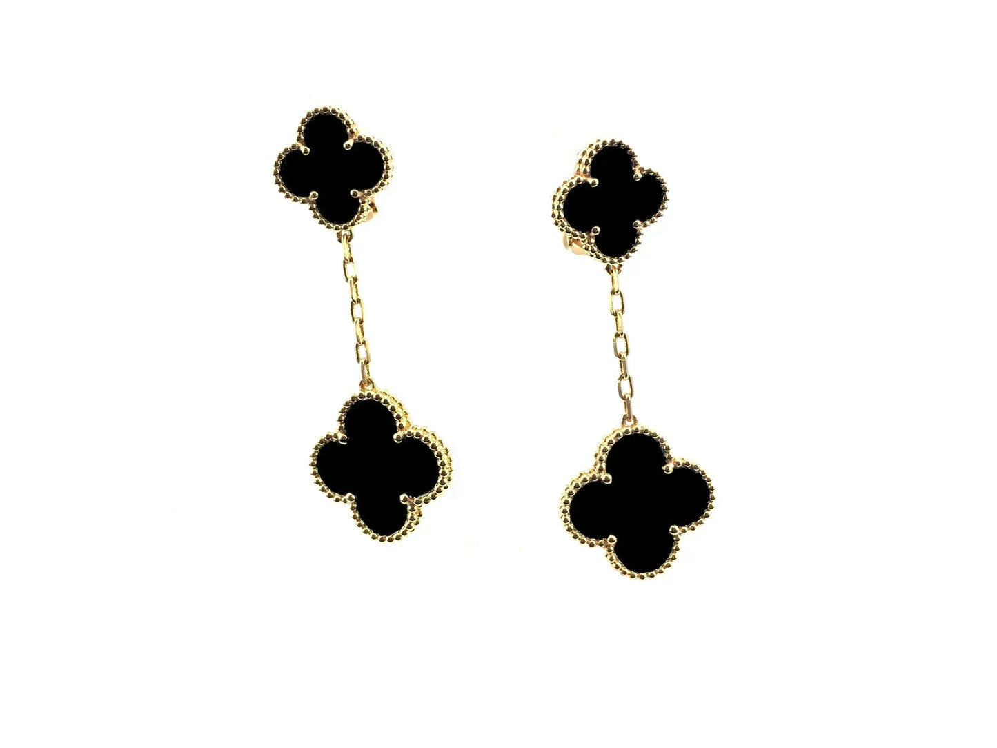 [NOBLE AURA]CLOVER 2 MOTIFS  EARRINGS (MULTIPLE CHOICESC