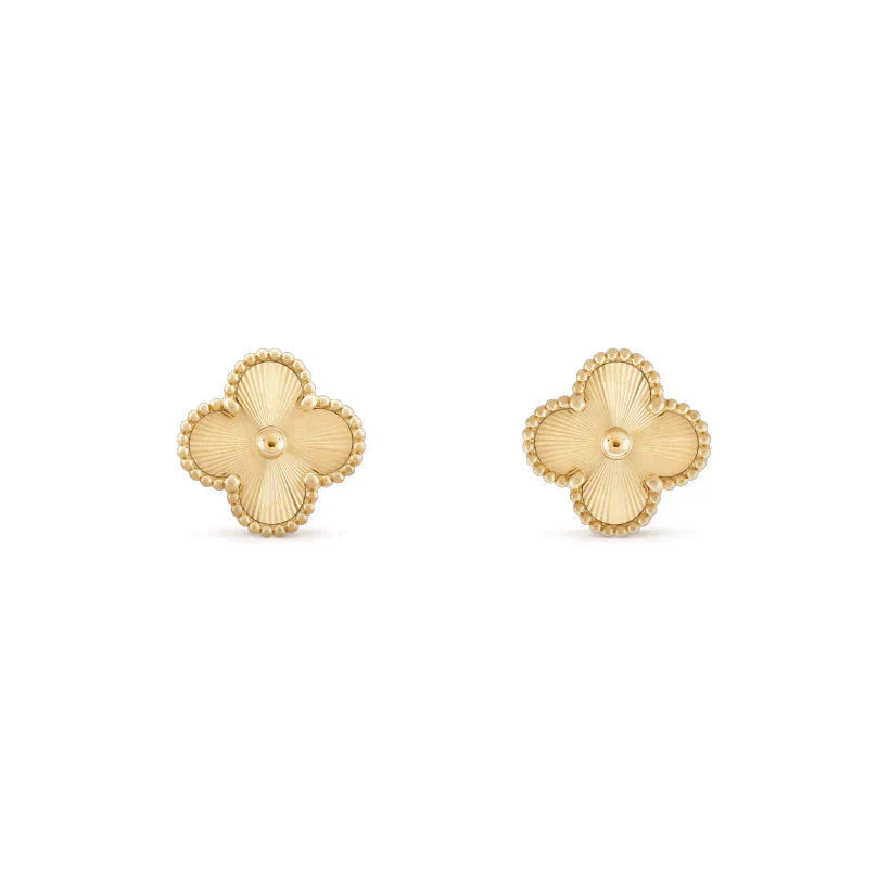 [NOBLE AURA]CLOVER MEDIUM 1 MOTIFS LASER EARRINGS