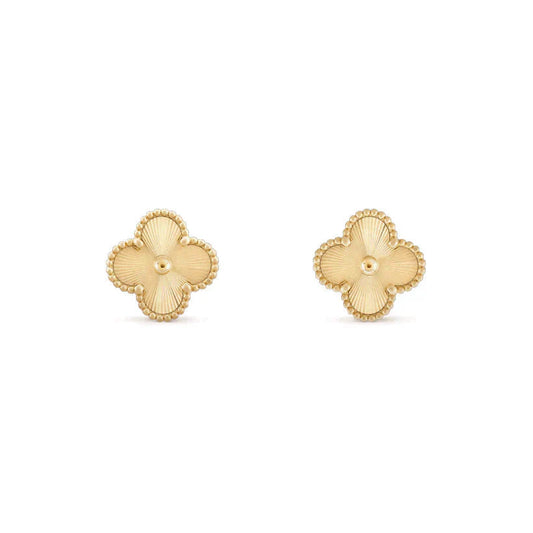 [NOBLE AURA]CLOVER MEDIUM 1 MOTIFS LASER EARRINGS