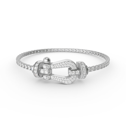 [NOBLE AURA]FORCE  LARGE HORSESHOE FULL DIAMOND TENNIS BRACELET