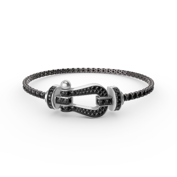 [NOBLE AURA]FORCE  LARGE HORSESHOE FULL DIAMOND TENNIS BRACELET