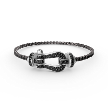 [NOBLE AURA]FORCE  LARGE HORSESHOE FULL DIAMOND TENNIS BRACELET